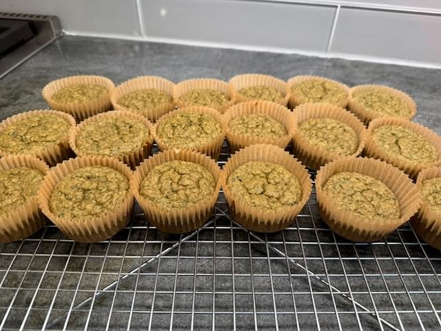 Banana Spinach Muffins